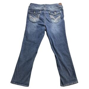 WallFlower Jeans Womens 16 Blue Luscious Curvy Fit Flap Pockets Bootcut